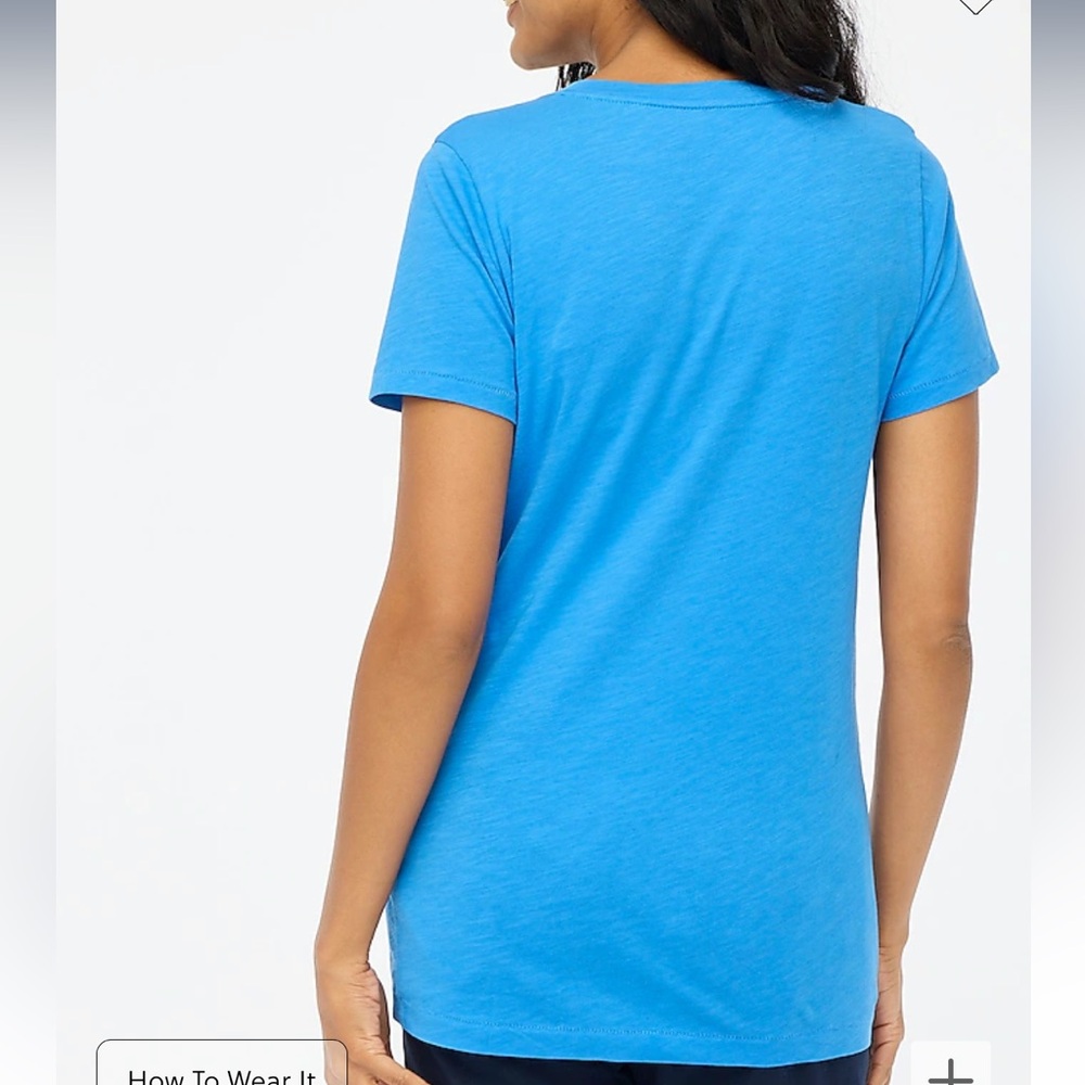 NWT J. Crew Factory Slub Cotton V-neck Tee - Picture 5 of 6